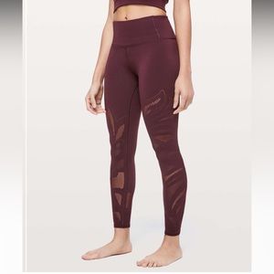 Lululemon Legging Tight Burgundy Maroon Size 4